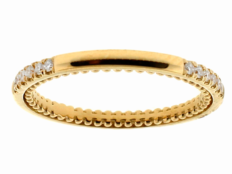 18k Yellow Gold Wedding / Anniversary Band with Diamonds