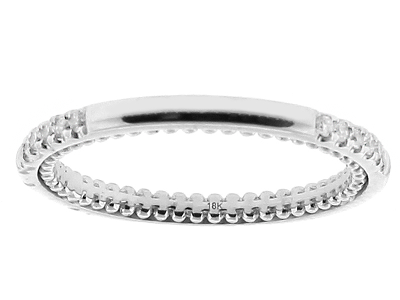 18k White Gold Wedding / Anniversary Band with Diamonds