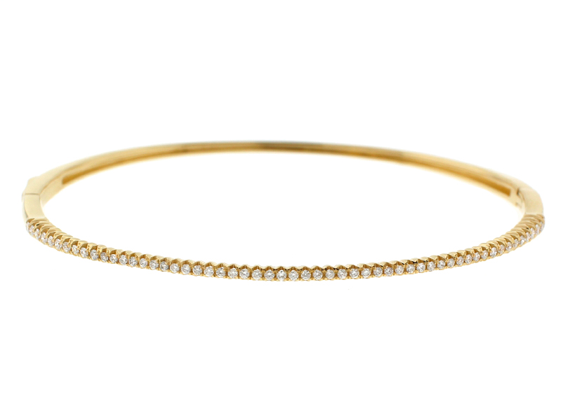 18k Yellow Gold Bangle with Diamonds