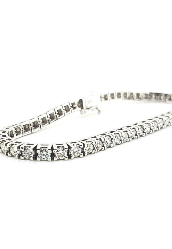 Straight 4 prong Round Diamond Tennis Bracelet 5.46 TCW