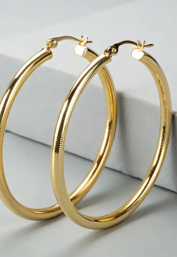 Hoop Earrings with Diamonds
